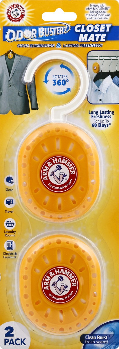 slide 3 of 10, Arm & Hammer Odor Busterz Closet Mate, 2 ct