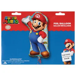 Party City Super Mario (Uninflated) Balloon Giant