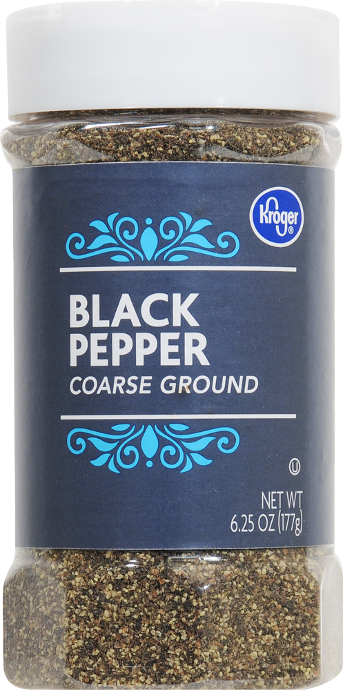 slide 1 of 1, Kroger Course Ground Black Pepper, 6.25 oz
