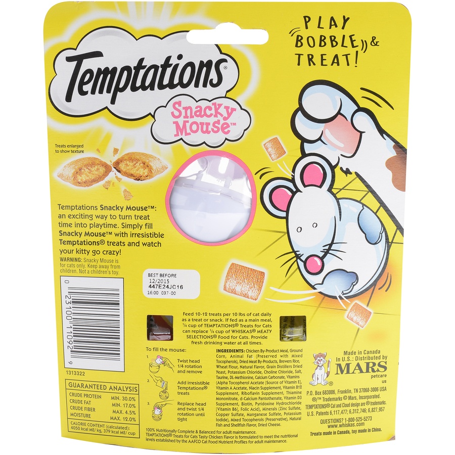 slide 6 of 9, Temptations Snacky Mouse Cat Treat Kit 2 ct Pack, 12 g