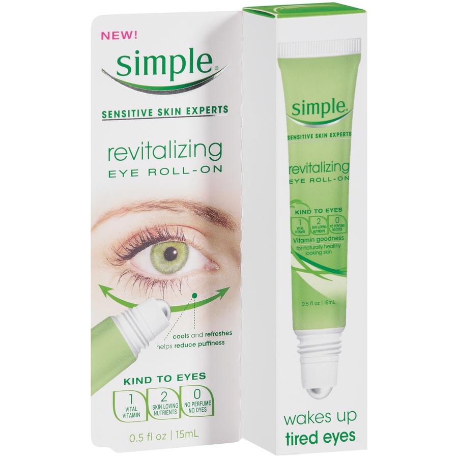 slide 2 of 3, Simple Eye Roll-On, Revitalizing, 4.2 oz