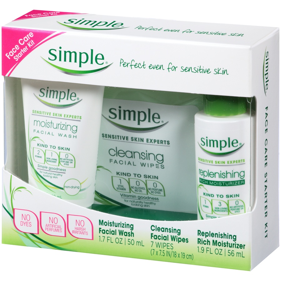 slide 3 of 7, Simple Face Care Starter Kit, 1 ct