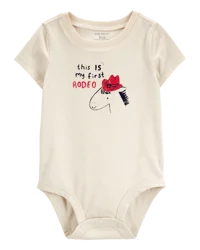 Carter's Baby My First Rodeo Short-Sleeve Bodysuit Ivory 12M