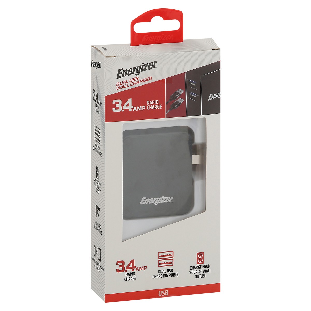 slide 2 of 9, Energizer Wall Usb Charger, 1 ct