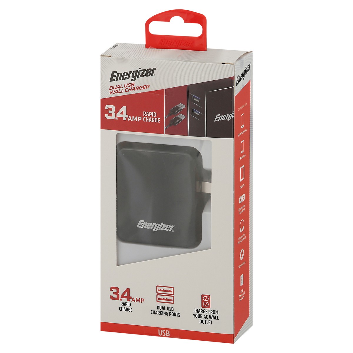 slide 3 of 9, Energizer Wall Usb Charger, 1 ct