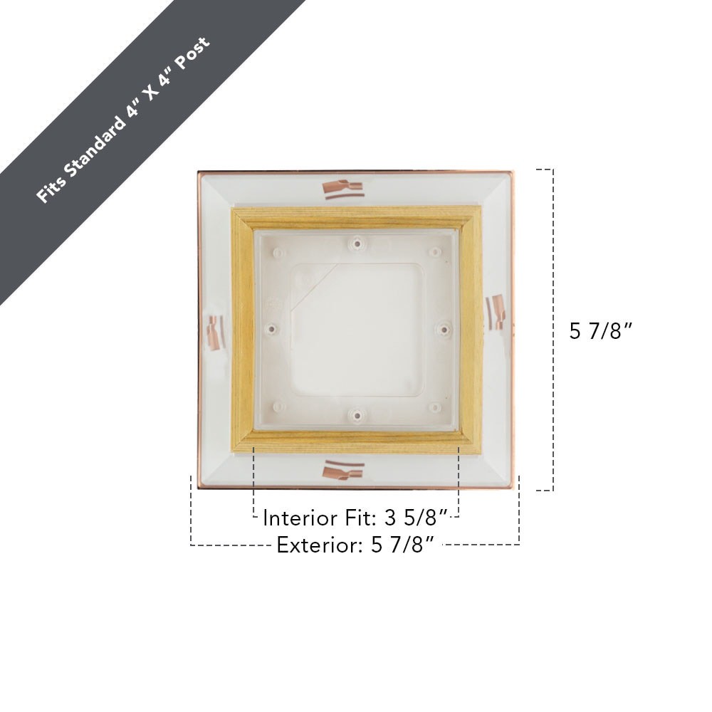 slide 4 of 6, Deckorators Battery-operated 4-in x 4-in Copper LED Outdoor Post cap light, 1 ct
