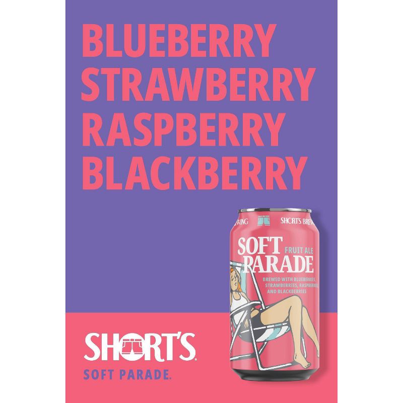 slide 2 of 5, Short's Brew Short's Soft Parade Fruit Ale Beer - 6pk/12 fl oz Cans, 6 ct; 12 fl oz