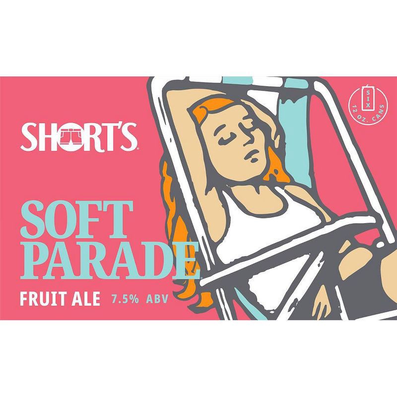 slide 1 of 5, Short's Brew Short's Soft Parade Fruit Ale Beer - 6pk/12 fl oz Cans, 6 ct; 12 fl oz