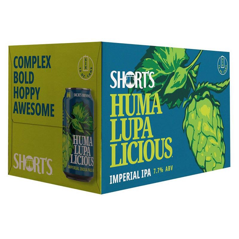 slide 1 of 5, Short's Brew Short's Huma Lupa Licious IPA Beer - 6pk/12 fl oz Cans, 6 ct; 12 fl oz