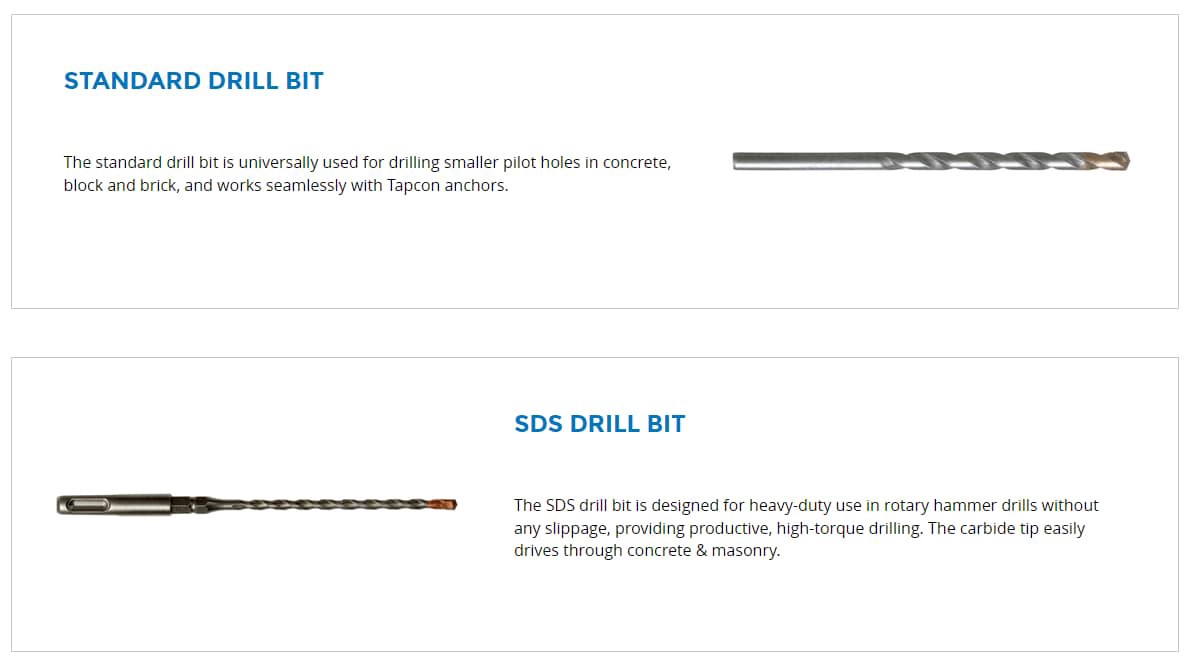 slide 3 of 6, Tapcon 1/4-in x 7-in Carbide Masonry Drill Bit For Hammer drill, 1 ct