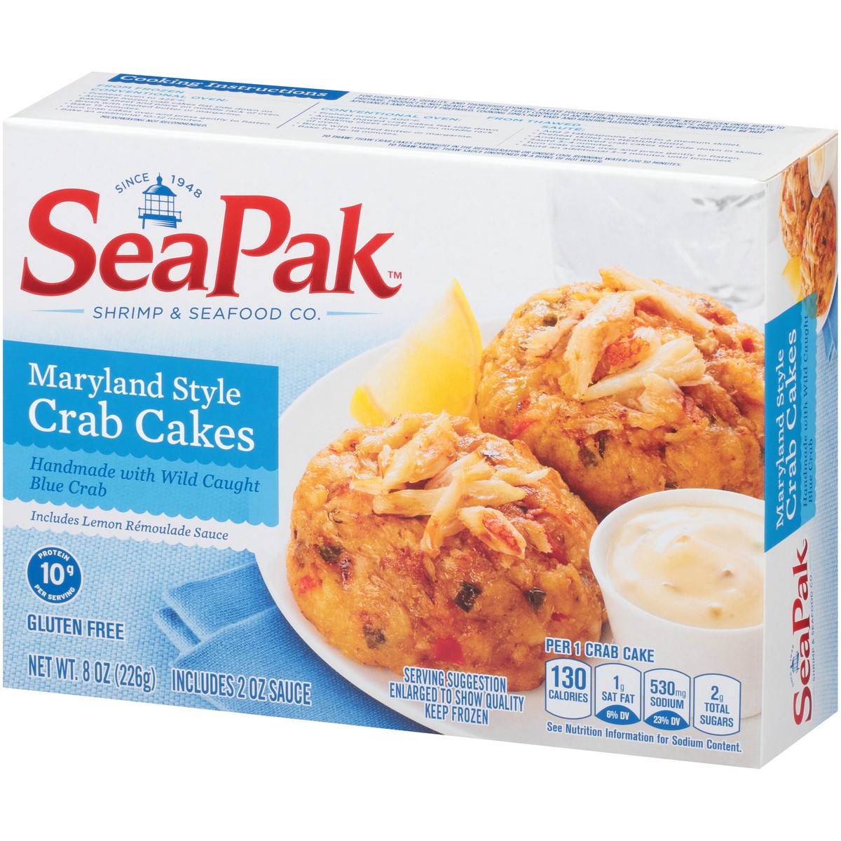 slide 10 of 13, SeaPak Maryland Style Crab Cakes 8 oz. Box, 8 oz