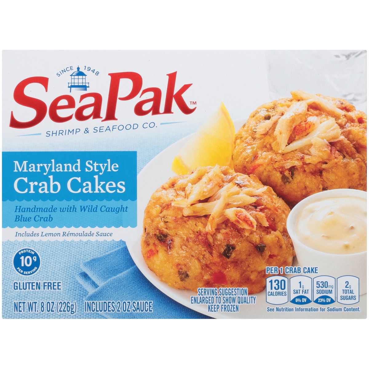 slide 1 of 13, SeaPak Maryland Style Crab Cakes 8 oz. Box, 8 oz