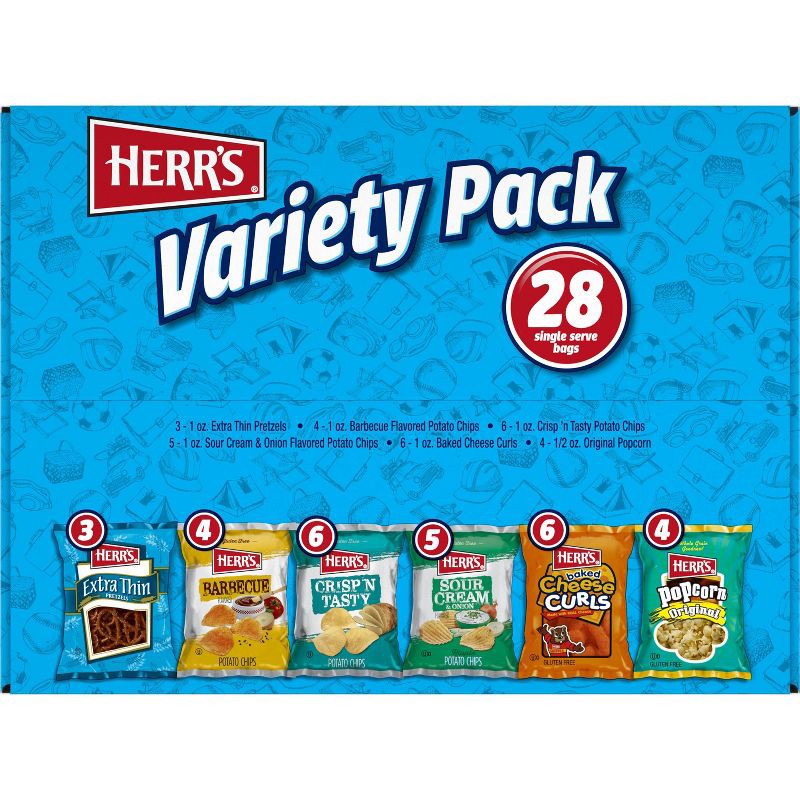 slide 3 of 4, Herr's Snack Variety Pack - 28ct, 28 ct