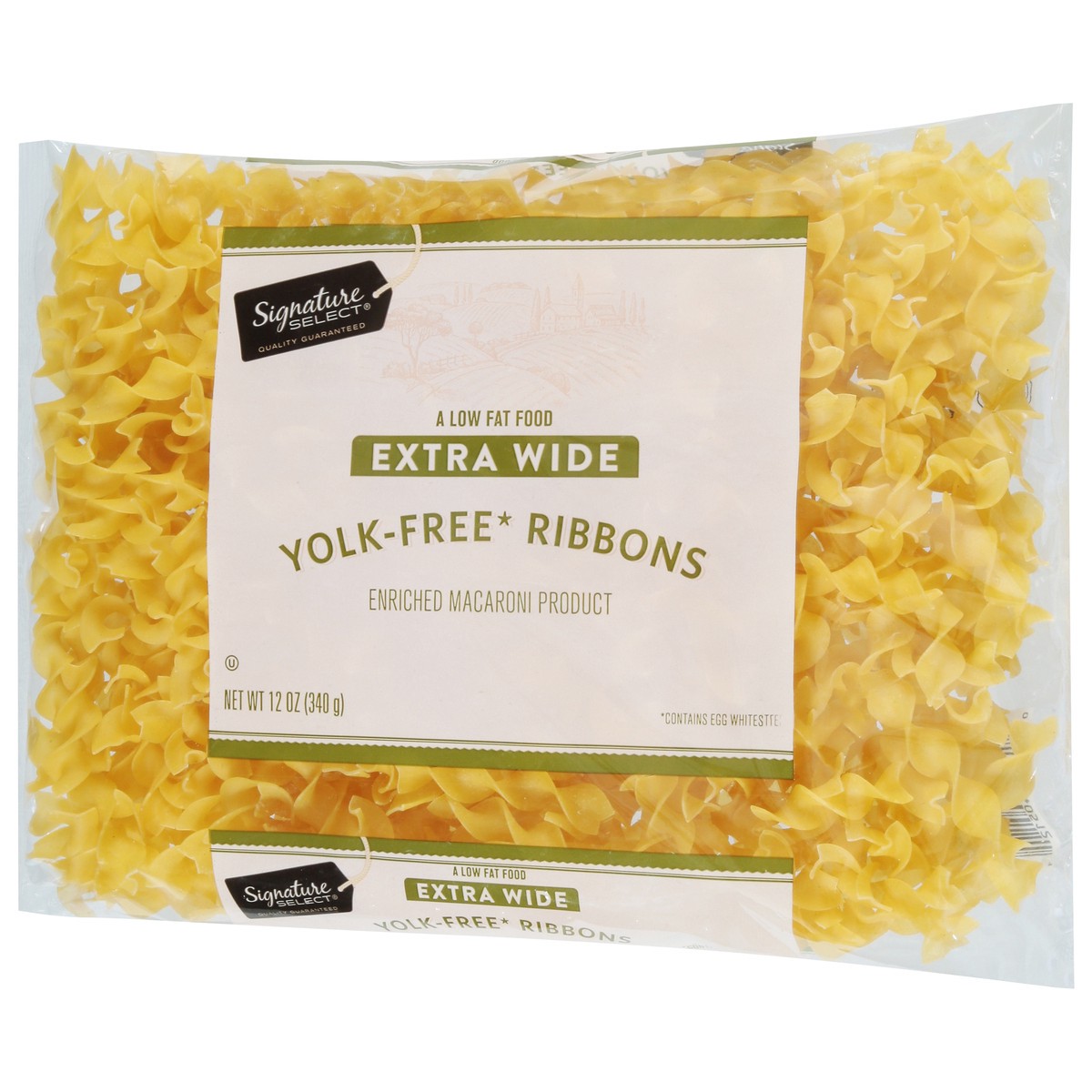 slide 3 of 12, Signature Select Yolk-Free Extra Wide Ribbons 12 oz, 12 oz