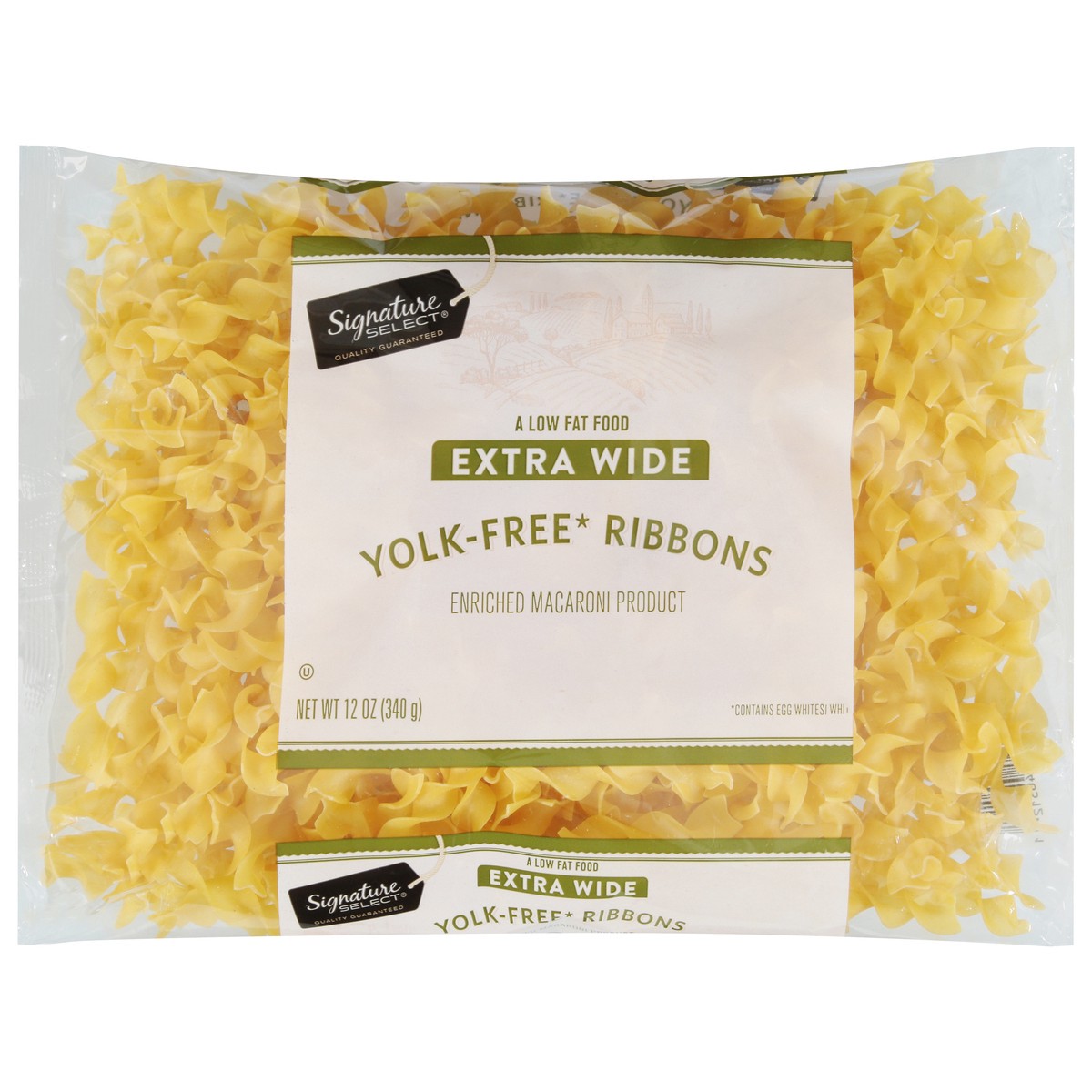 slide 1 of 12, Signature Select Yolk-Free Extra Wide Ribbons 12 oz, 12 oz