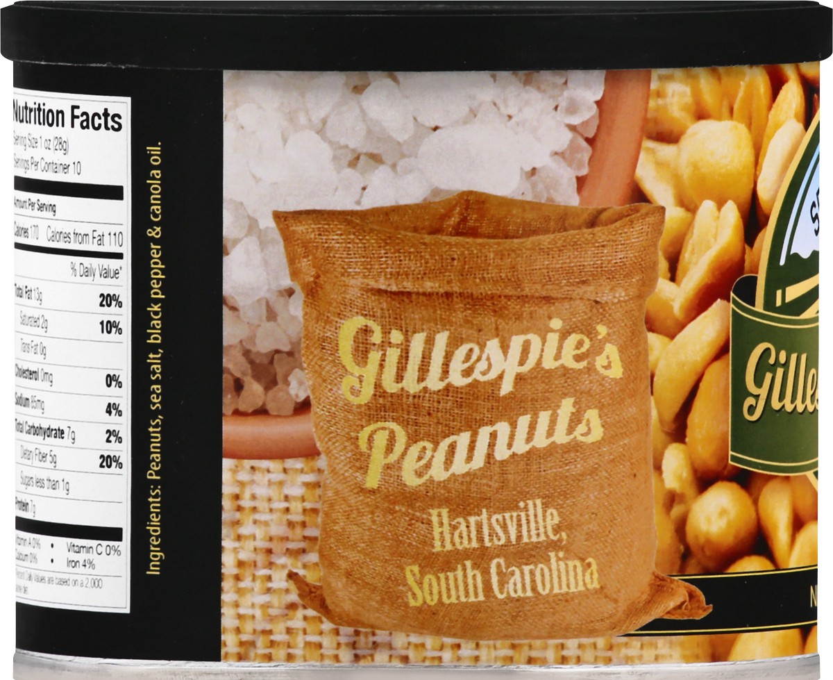 slide 11 of 13, Gillespies Peanuts Gillepsies Sea Salt & Pepper Peanuts, 10 oz
