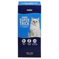 Meijer Super Thick Litter Box Liners, Jumbo, 36 In X 19 In, 15 Ct