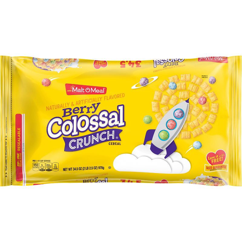 slide 1 of 6, Malt-O-Meal Berry Colossal Crunch Breakfast Cereal - 34.5Oz, 34.5 oz