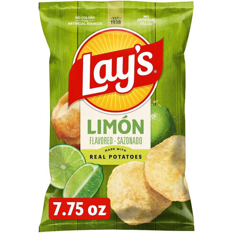 slide 1 of 8, Lay's Limón Flavored Potato Chips - 7.75oz, 7.75 oz