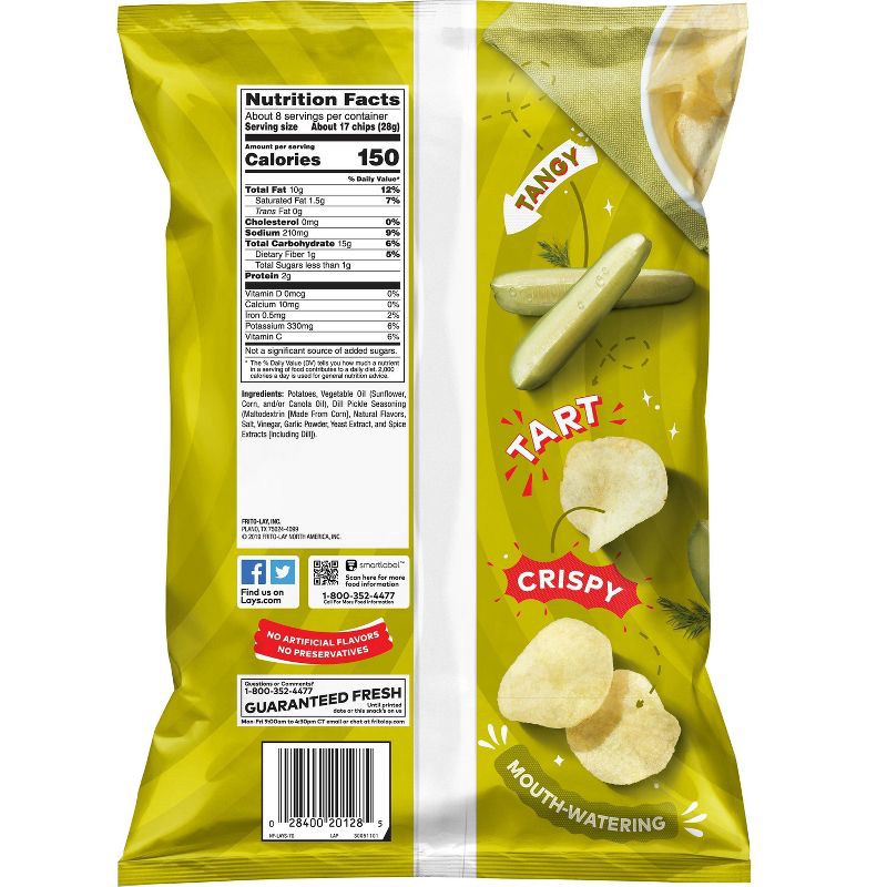 slide 2 of 3, Lay's Dill Pickle Flavored Potato Chips - 7.75oz, 7.75 oz