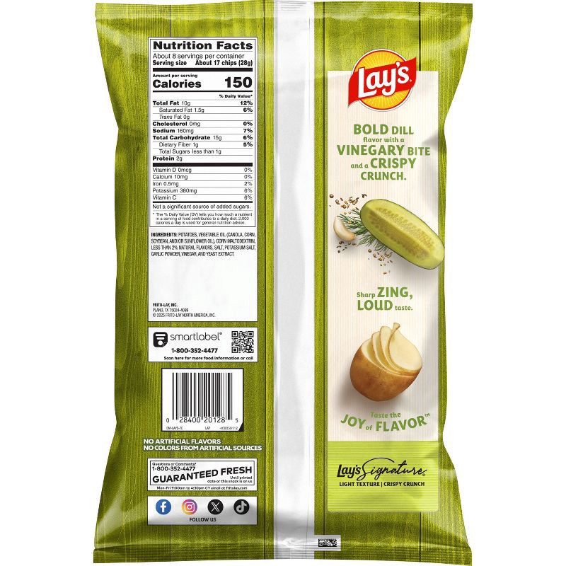 slide 6 of 6, Lay's Dill Pickle Flavored Potato Chips - 7.75oz, 7.75 oz