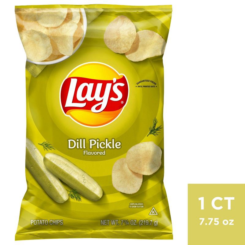 slide 1 of 3, Lay's Dill Pickle Flavored Potato Chips - 7.75oz, 7.75 oz