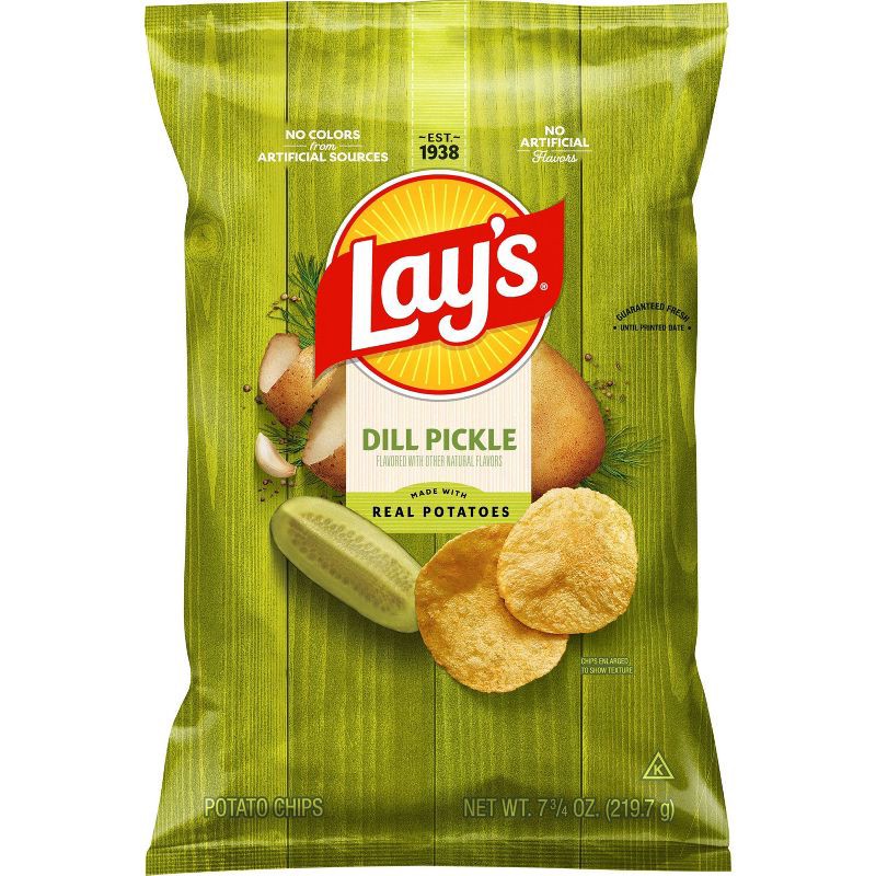 slide 1 of 6, Lay's Dill Pickle Flavored Potato Chips - 7.75oz, 7.75 oz