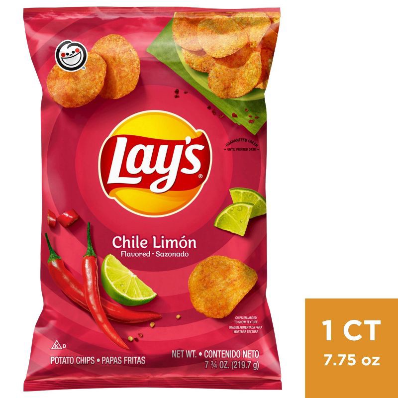 slide 1 of 3, Lay's Chile Limón Flavored Potato Chips - 7.75oz, 7.75 oz