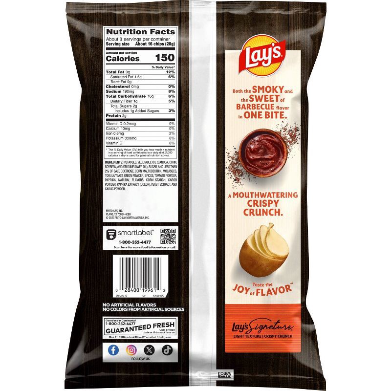 slide 2 of 6, Lay's Barbecue Flavored Potato Chips - 7.75oz, 7.75 oz