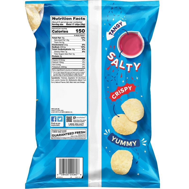 slide 2 of 3, Lay's Salt & Vinegar Flavored Potato Chips - 7.75oz, 7.75 oz