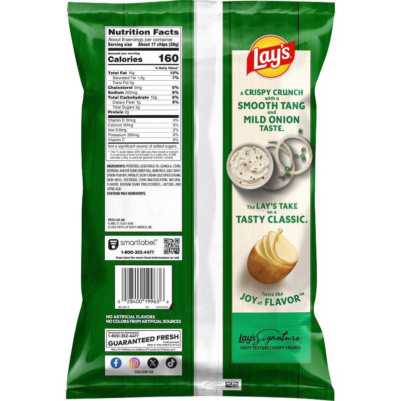 slide 2 of 6, Lay's Sour Cream & Onion Flavored Potato Chips - 7.75oz, 7.75 oz
