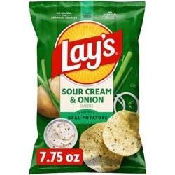 Lay's Sour Cream & Onion Flavored Potato Chips - 7.75oz