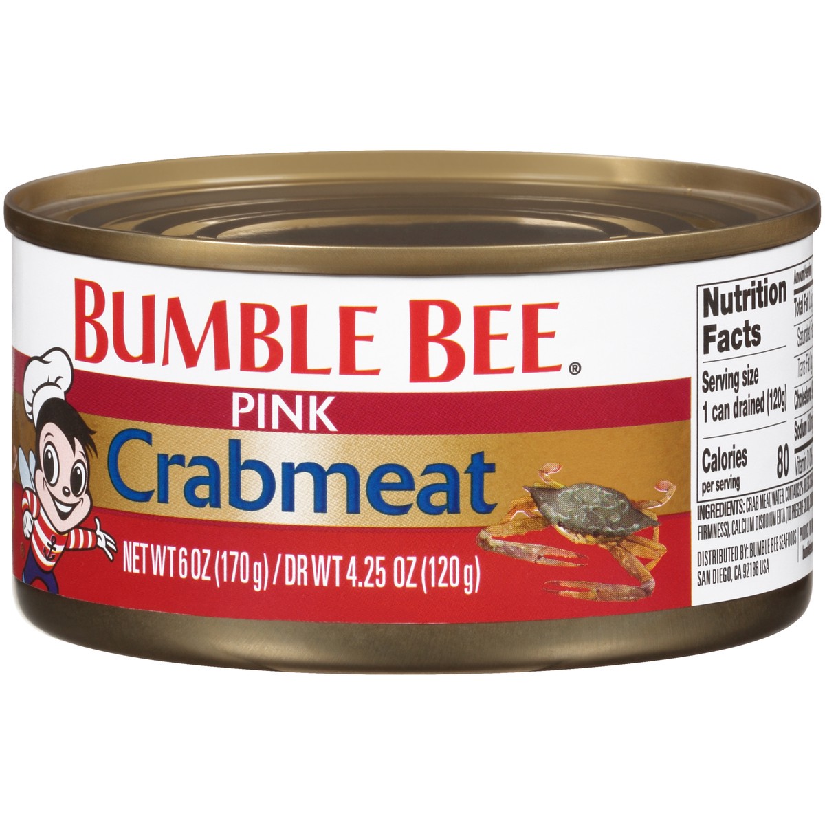 slide 5 of 11, Bumble Bee Pink Crabmeat EA, 6 oz