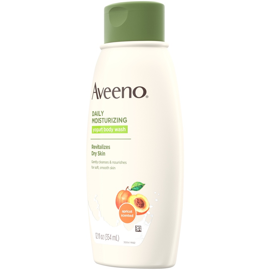 slide 3 of 6, Aveeno Daily Moisturizing Yogurt Body Wash Apricot And Honey, 12 fl oz