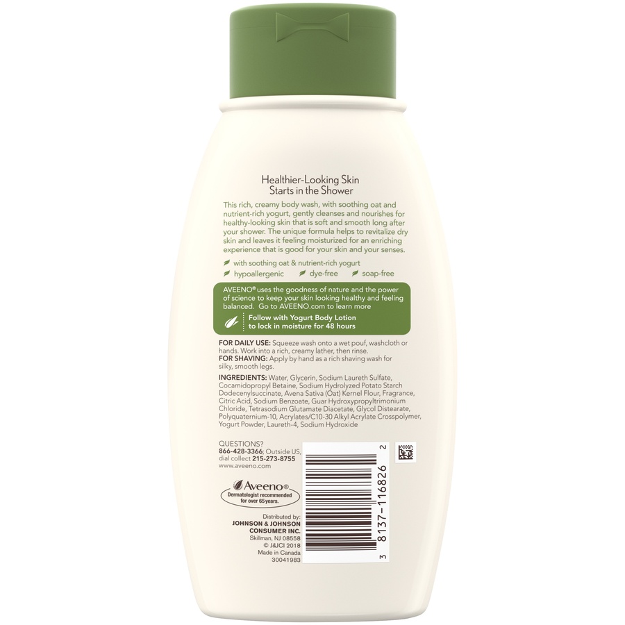 slide 6 of 6, Aveeno Daily Moisturizing Yogurt Body Wash Apricot And Honey, 12 fl oz