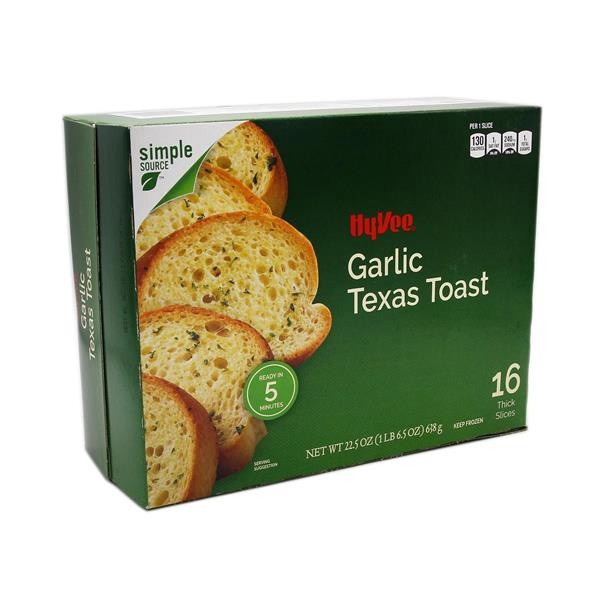 slide 1 of 1, Hy-Vee Garlic Texas Toast 16 Slices, 22.5 oz