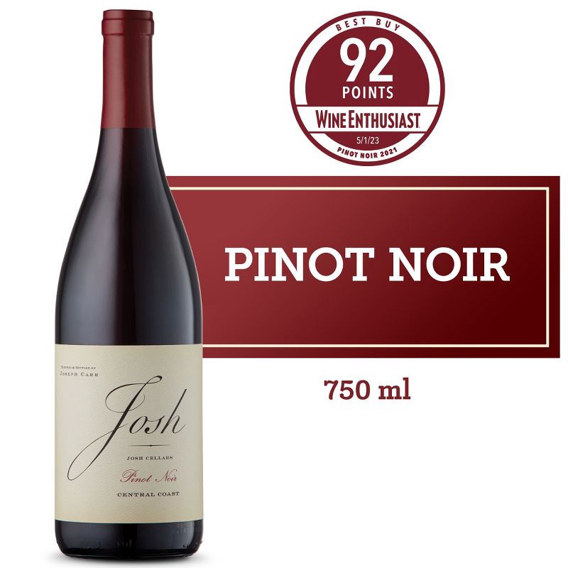 slide 9 of 9, Josh Cellars Pinot Noir Red Wine - 750ml Bottle, 750 ml