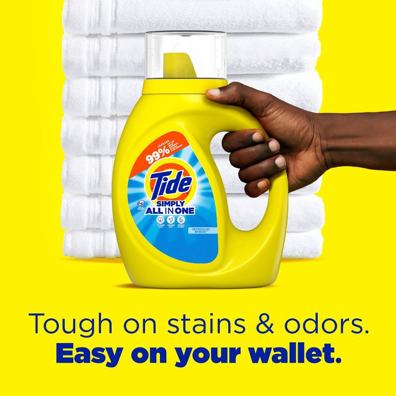 slide 2 of 9, Tide Simply Refreshing Breeze Clean & Fresh HE Liquid Laundry Detergent 64 Loads - 84 fl oz, 84 fl oz