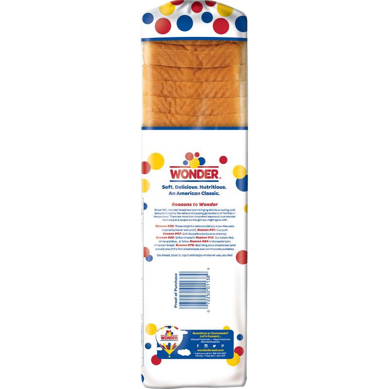 slide 9 of 11, Wonder Classic White bread - 24oz, 24 oz
