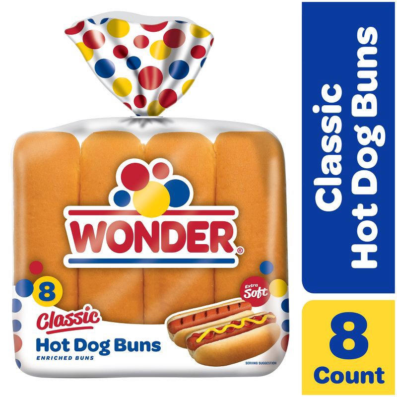 slide 9 of 16, Wonder White Hot Dog Buns - 13oz/8ct, 8 ct; 13 oz