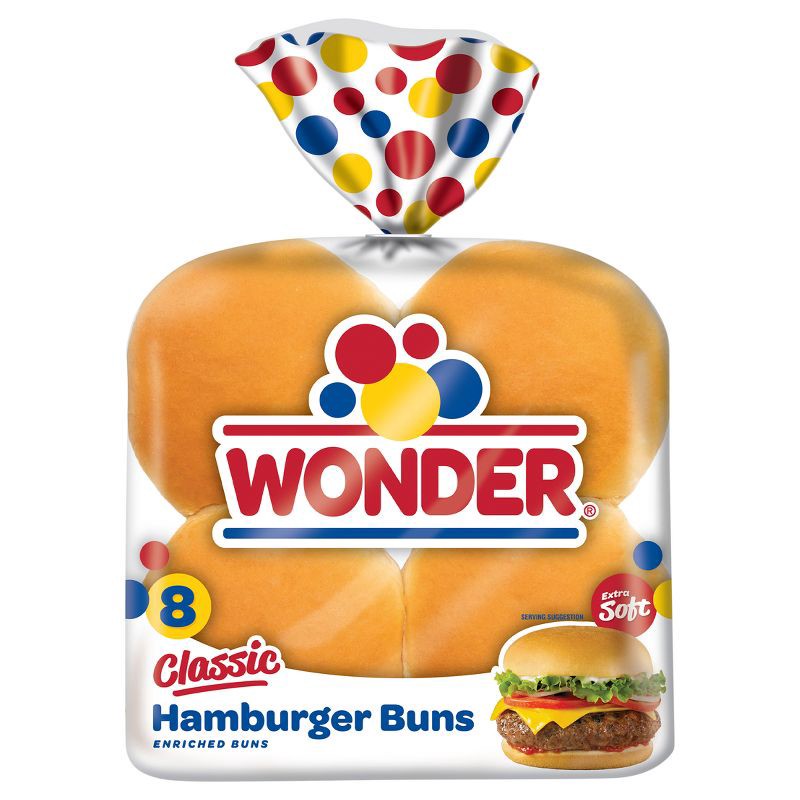 slide 4 of 10, Wonder White Hamburger Buns - 12oz/8ct, 8 ct; 12 oz