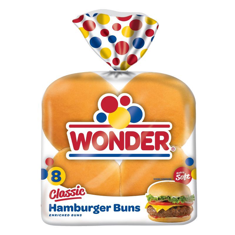 slide 1 of 10, Wonder White Hamburger Buns - 12oz/8ct, 8 ct; 12 oz