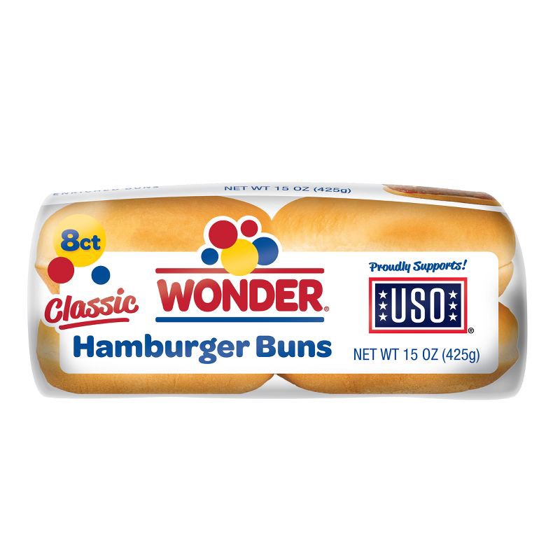 slide 10 of 10, Wonder White Hamburger Buns - 12oz/8ct, 8 ct; 12 oz