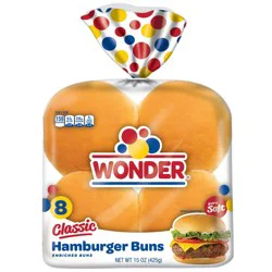 Wonder Classic Extra Soft Hamburger Buns - 15oz/8ct