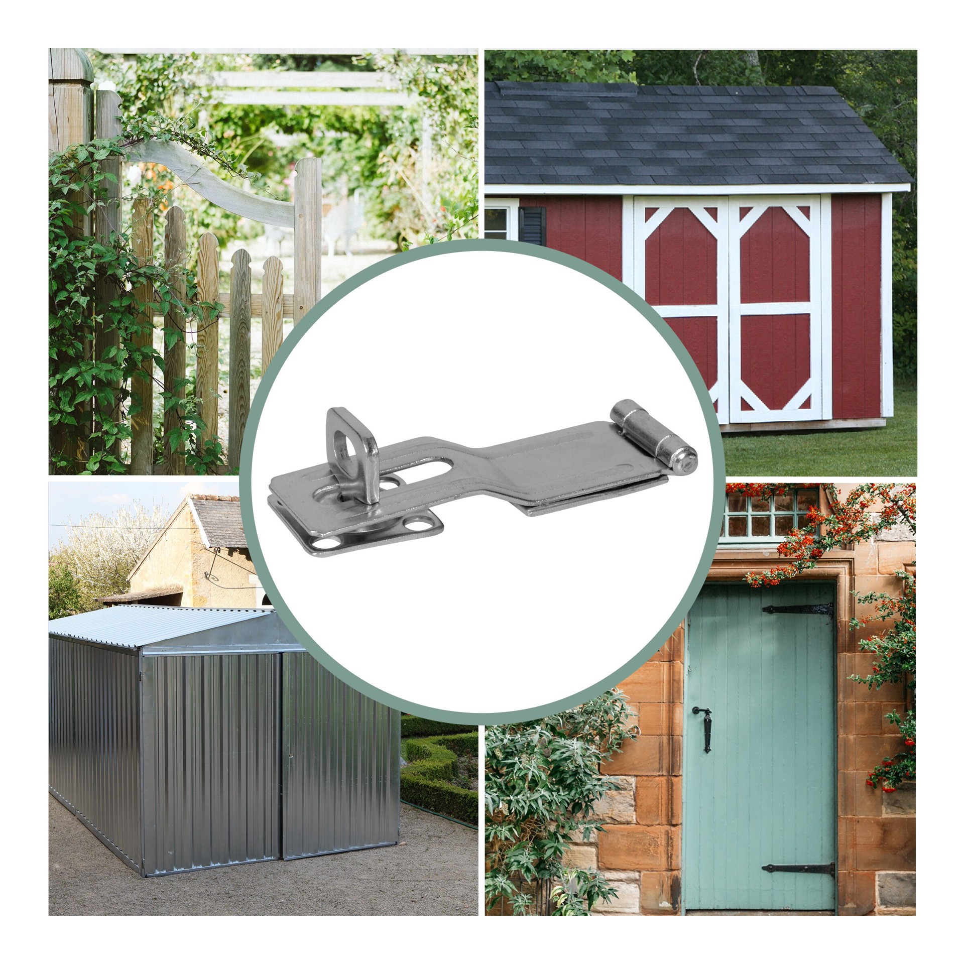 slide 6 of 6, RELIABILT 4-1/2-in Zinc Swivel hasps, 1 ct