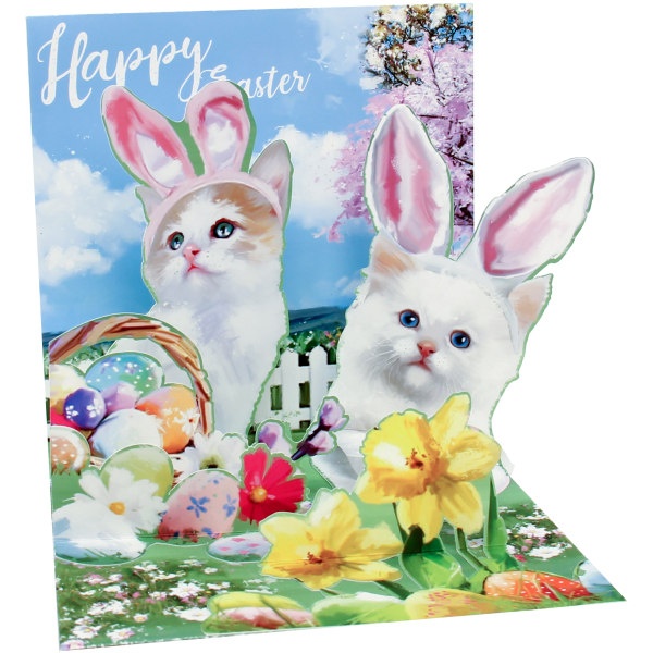 slide 1 of 1, Up With Paper Easter Pop-Up Greeting Card With Envelope, 5-1/4'' X 5-1/4'', Easter Mischief, 1 ct