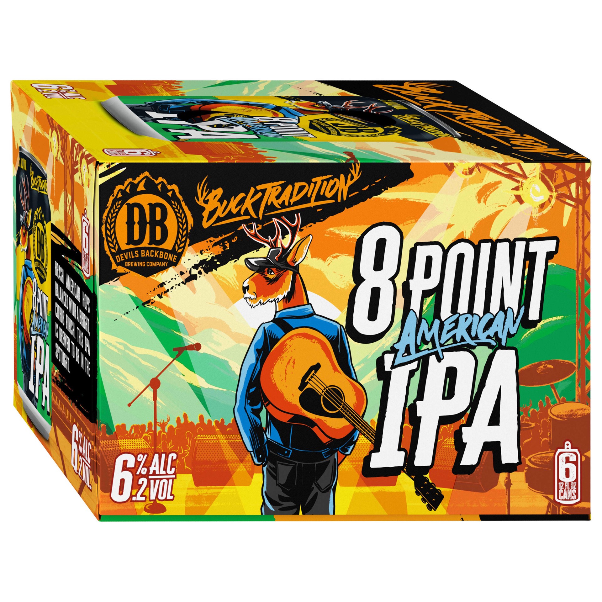 slide 1 of 1, Devils Backbone Brewing Company Devils Backbone Eight Point IPA Beer - 6pk/12 fl oz Bottles, 6 ct; 12 fl oz