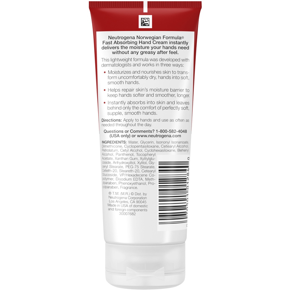 slide 6 of 6, Neutrogena Norwegian Formula Fast Absorbing Hand Cream, 3 oz