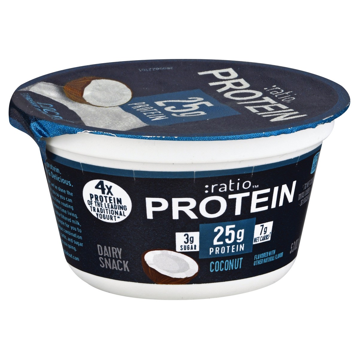 slide 2 of 9, :ratio Yogurt Protein Cultured Dairy Snack, Coconut, 25g Protein, 5.3 OZ, 5.3 oz