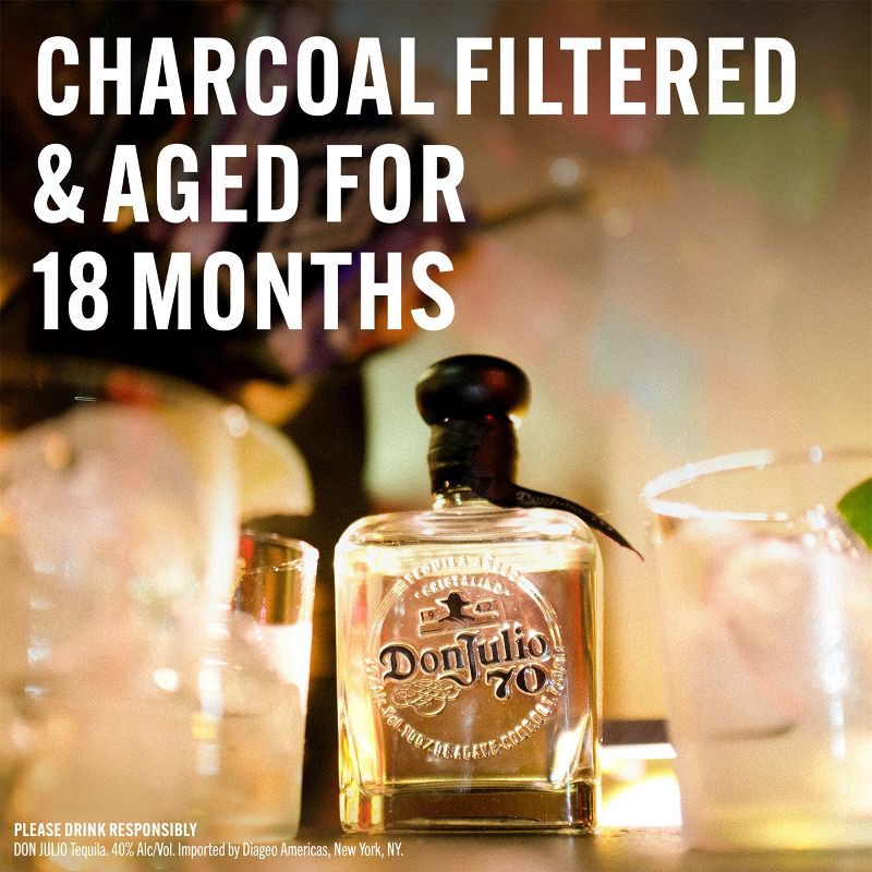 slide 2 of 10, Don Julio 70th Anniversary Claro Anejo Tequila - 750ml Bottle, 750 ml